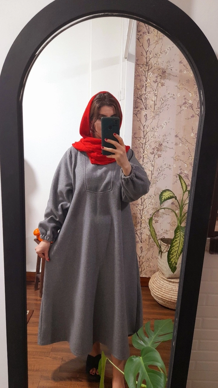 پیراهن فوتر روناک ( رنگ طوسی روشن)