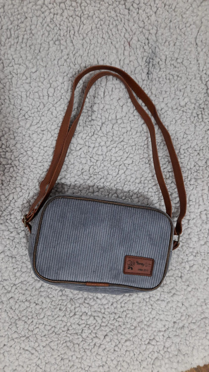 کیف دوشی مخمل رعنا(آبی روشن)