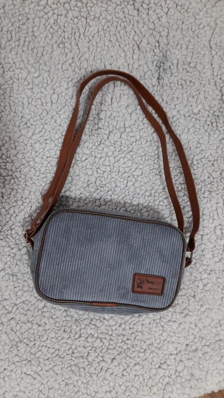 کیف دوشی مخمل رعنا(آبی روشن)