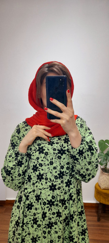 پیراهن گل گلی بهار( رنگ سبز)