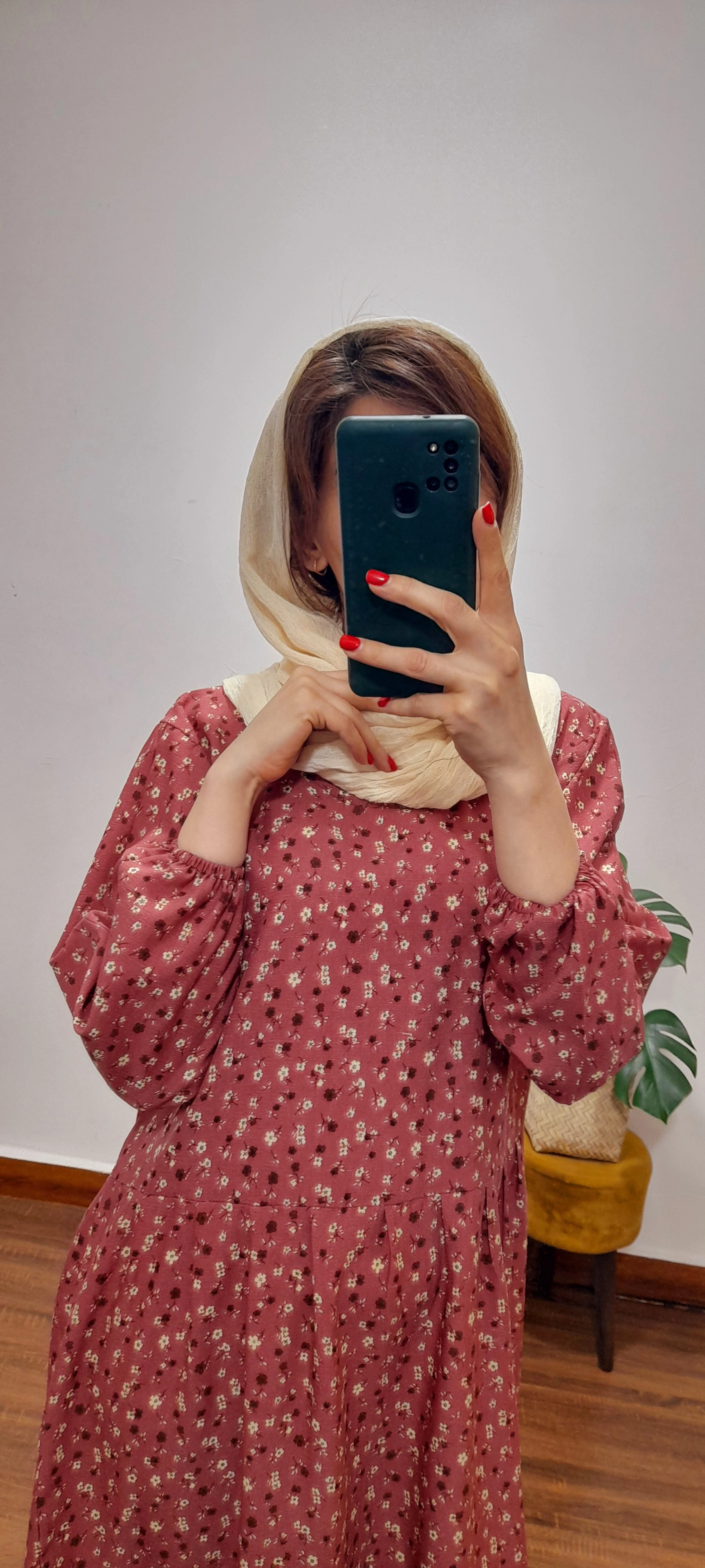 پیراهن گل گلی بهار( رنگ صورتی)