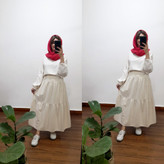 دامن چین دار یاس( رنگ نباتی)