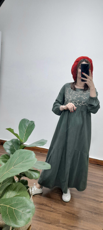 پیراهن برگ( رنگ سبز)