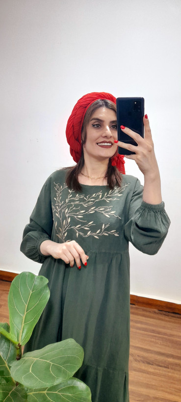 پیراهن برگ( رنگ سبز)