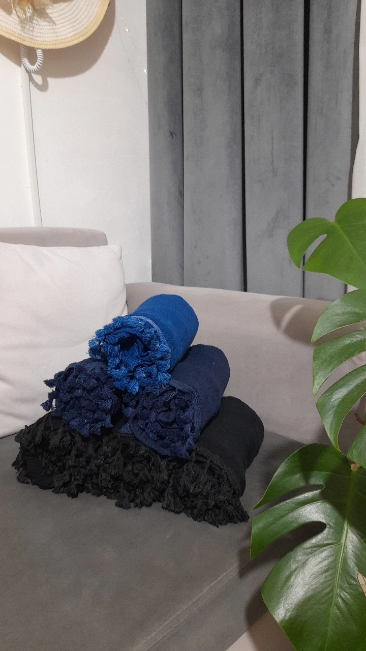 شال منگوله دار الیاف طبیعی ۳متری( سبز یشمی)