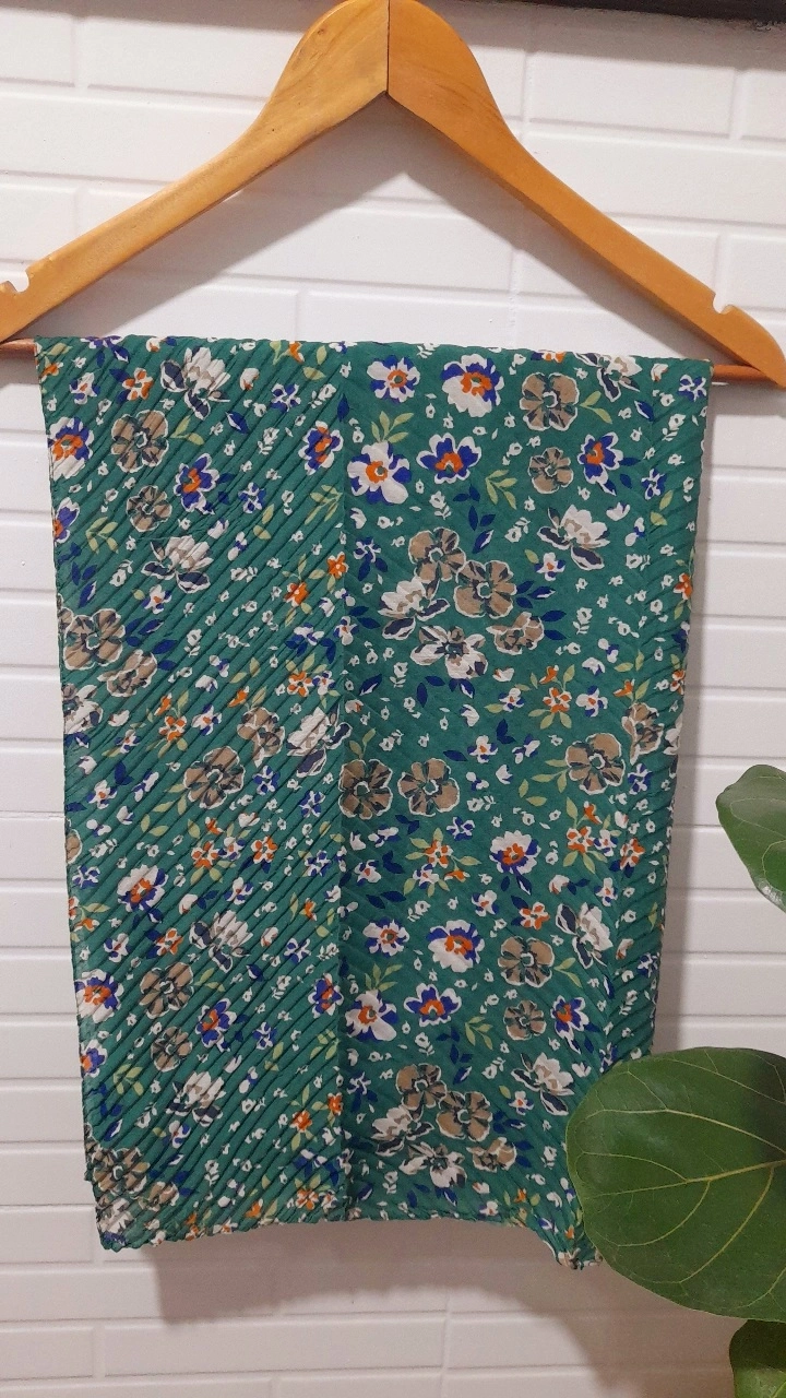 شال گل گلی بهار( سبز)