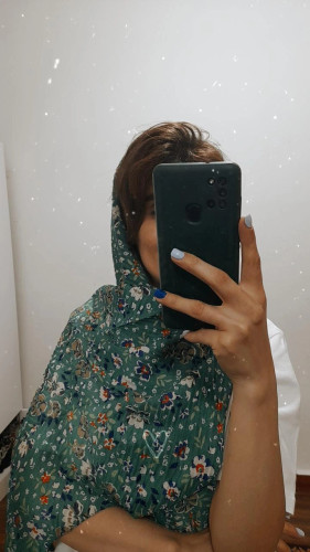 شال گل گلی بهار( رنگ سبز)