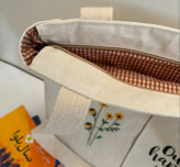 توتبگ دو جیب طرح گل ۱